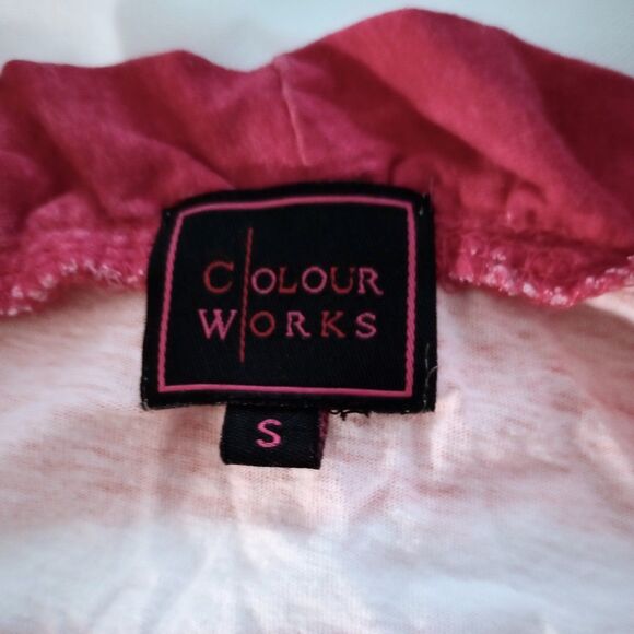 Colour Works Pink/Orange Tie Dye Cardigan sz S Womens - Picture 5 of 6